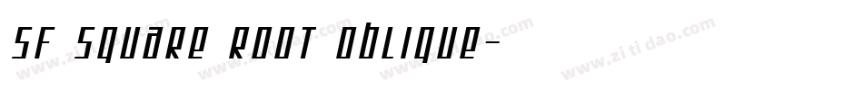 SF Square Root Oblique字体转换